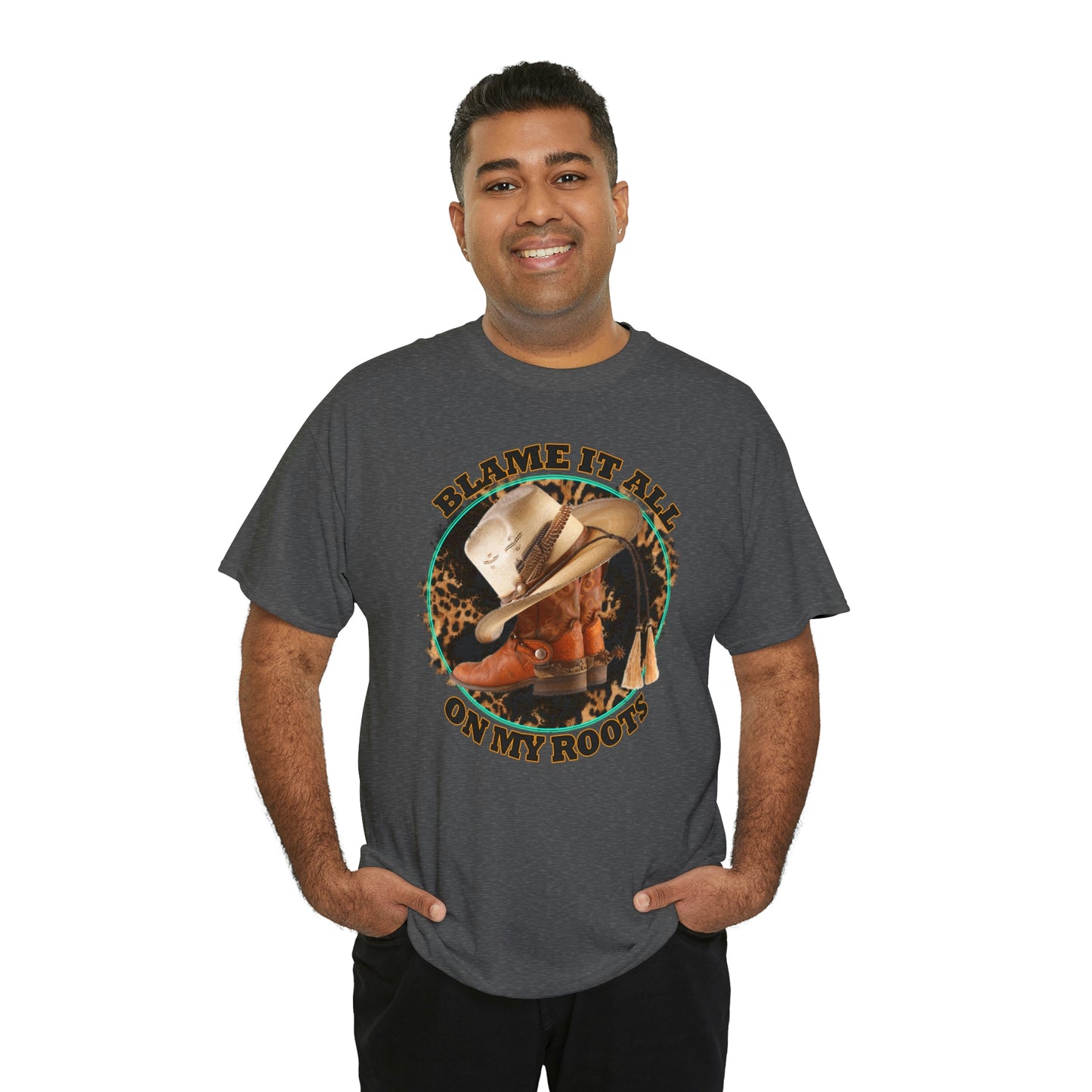 Blame it all on my roots Coastal Cowgirl Unisex Heavy Cotton Tee