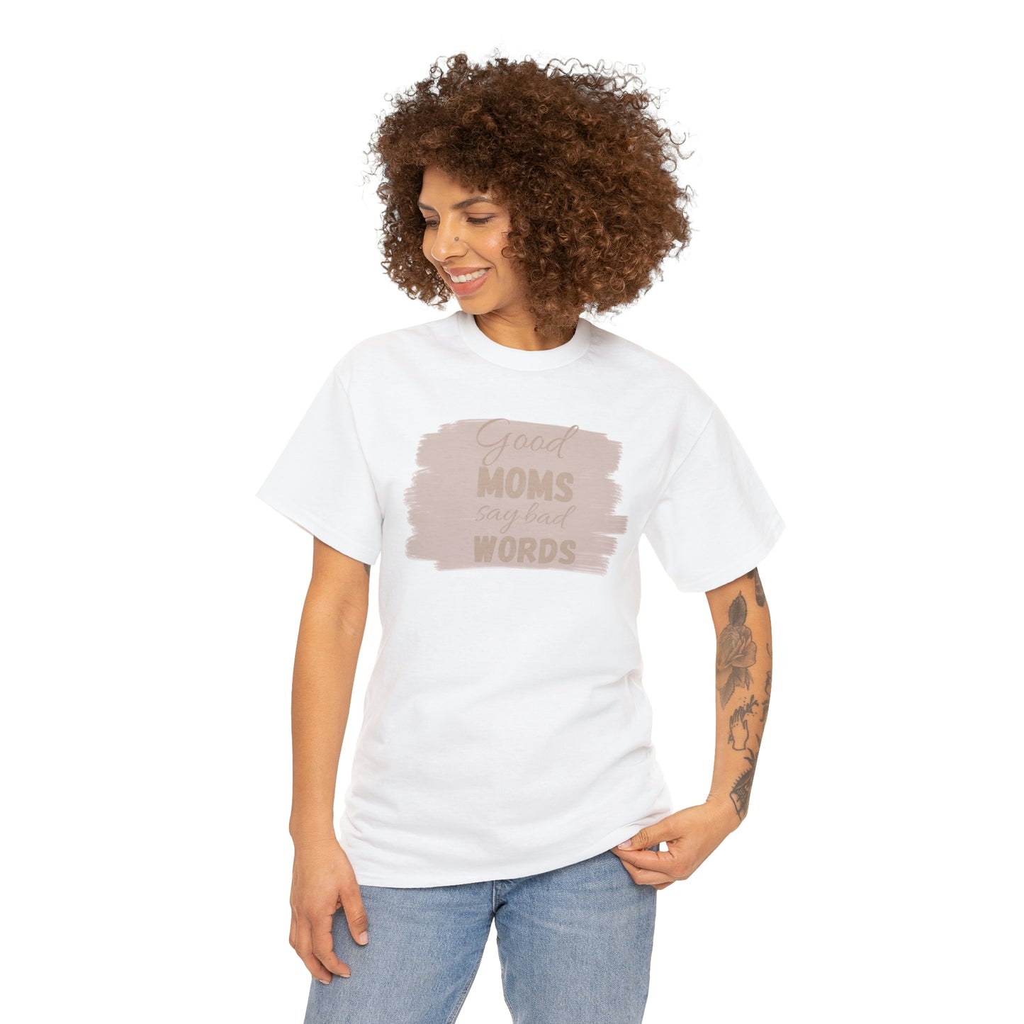 Funny mom t shirt Unisex Heavy Cotton graphic tee, good moms say bad words, trendy t-shirt, comfortable shirt, playdate shirt, mom life