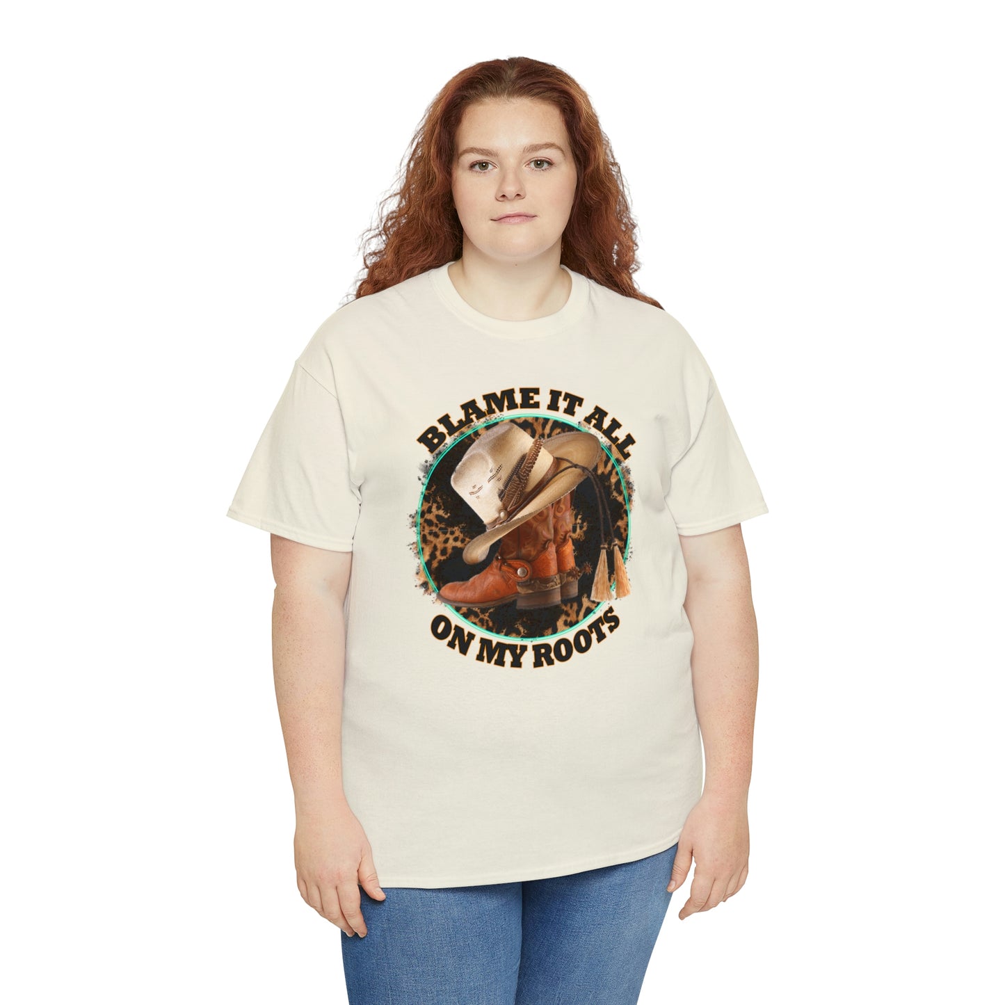 Blame it all on my roots Coastal Cowgirl Unisex Heavy Cotton Tee