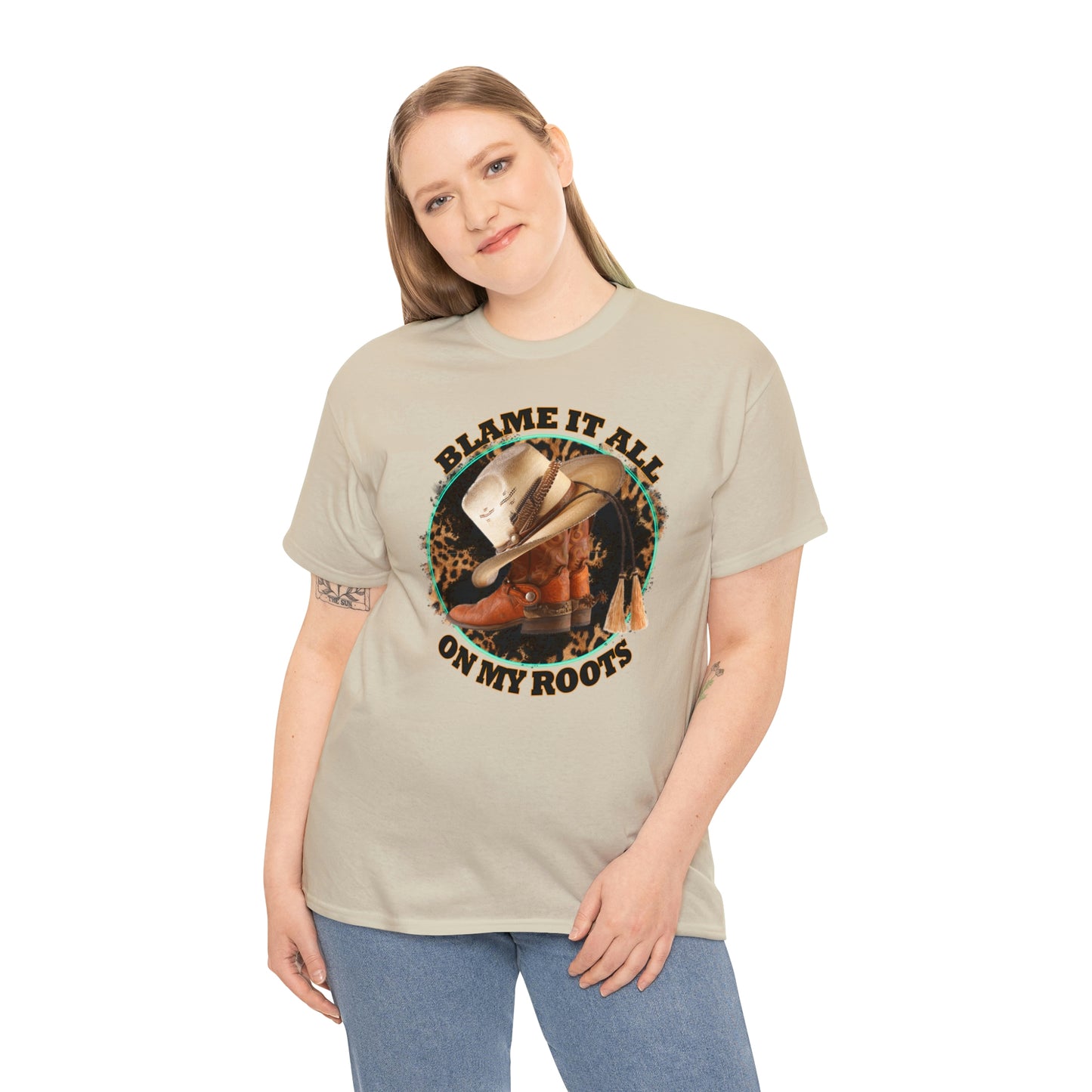 Blame it all on my roots Coastal Cowgirl Unisex Heavy Cotton Tee