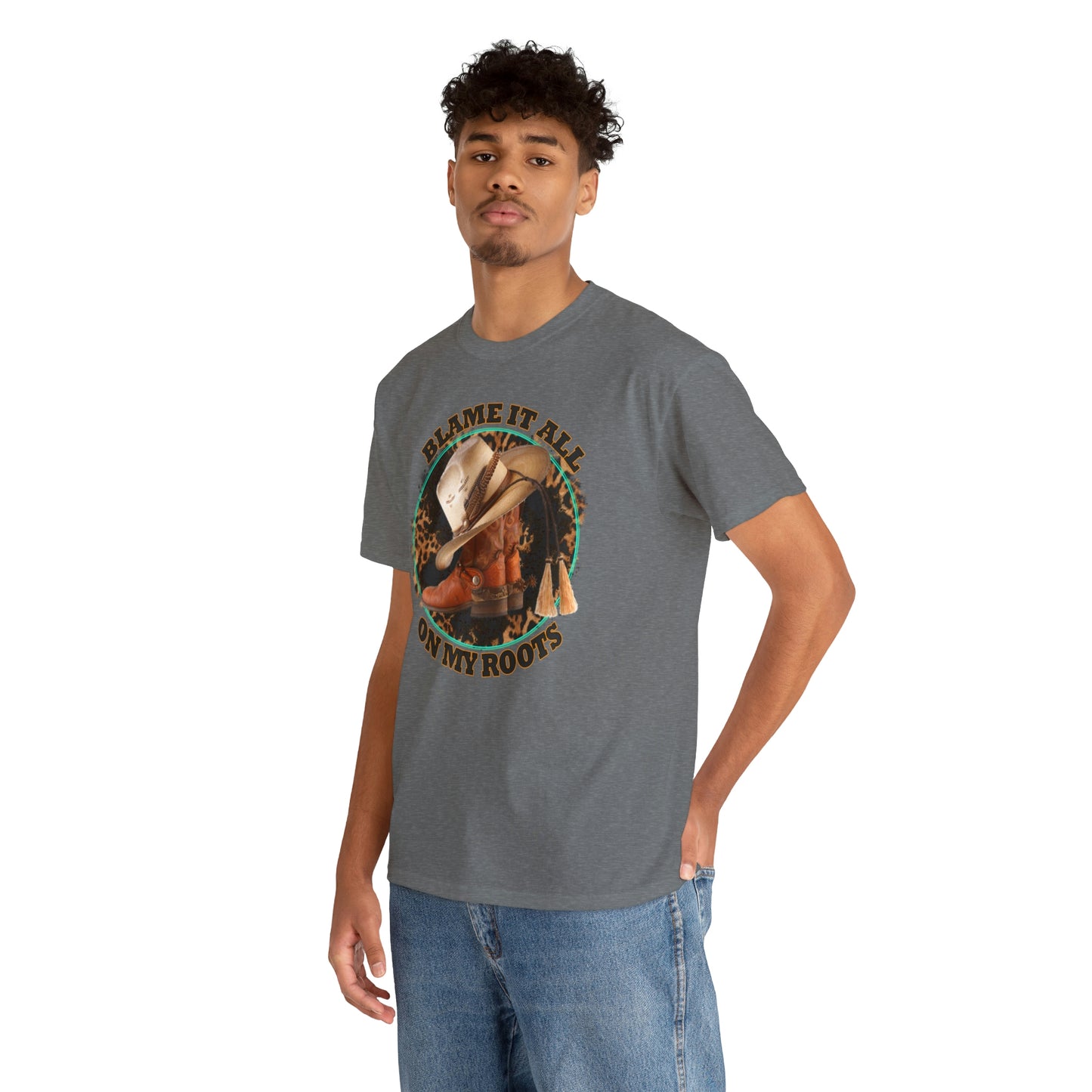 Blame it all on my roots Coastal Cowgirl Unisex Heavy Cotton Tee