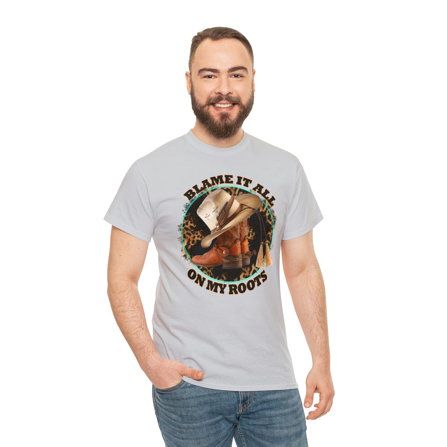 Blame it all on my roots Coastal Cowgirl Unisex Heavy Cotton Tee