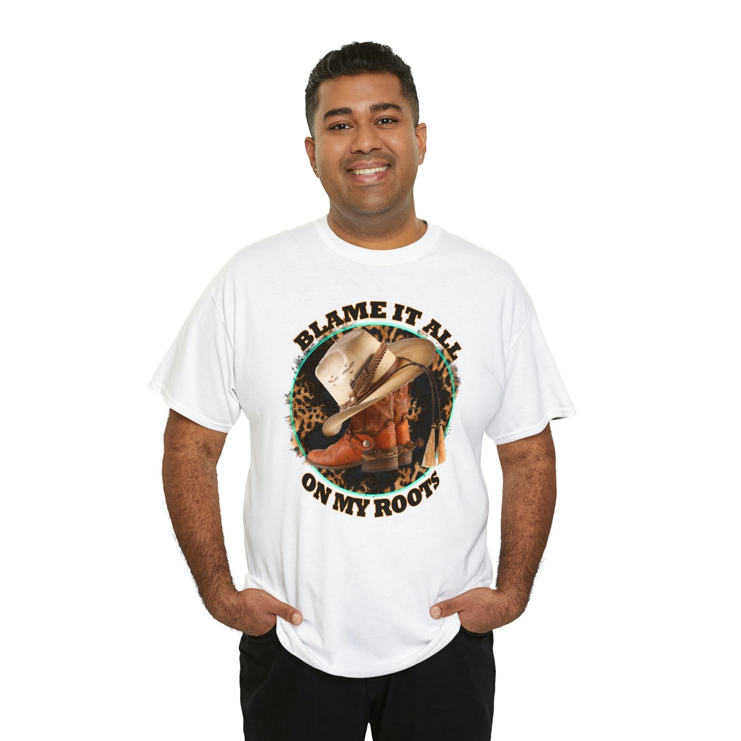Blame it all on my roots Coastal Cowgirl Unisex Heavy Cotton Tee