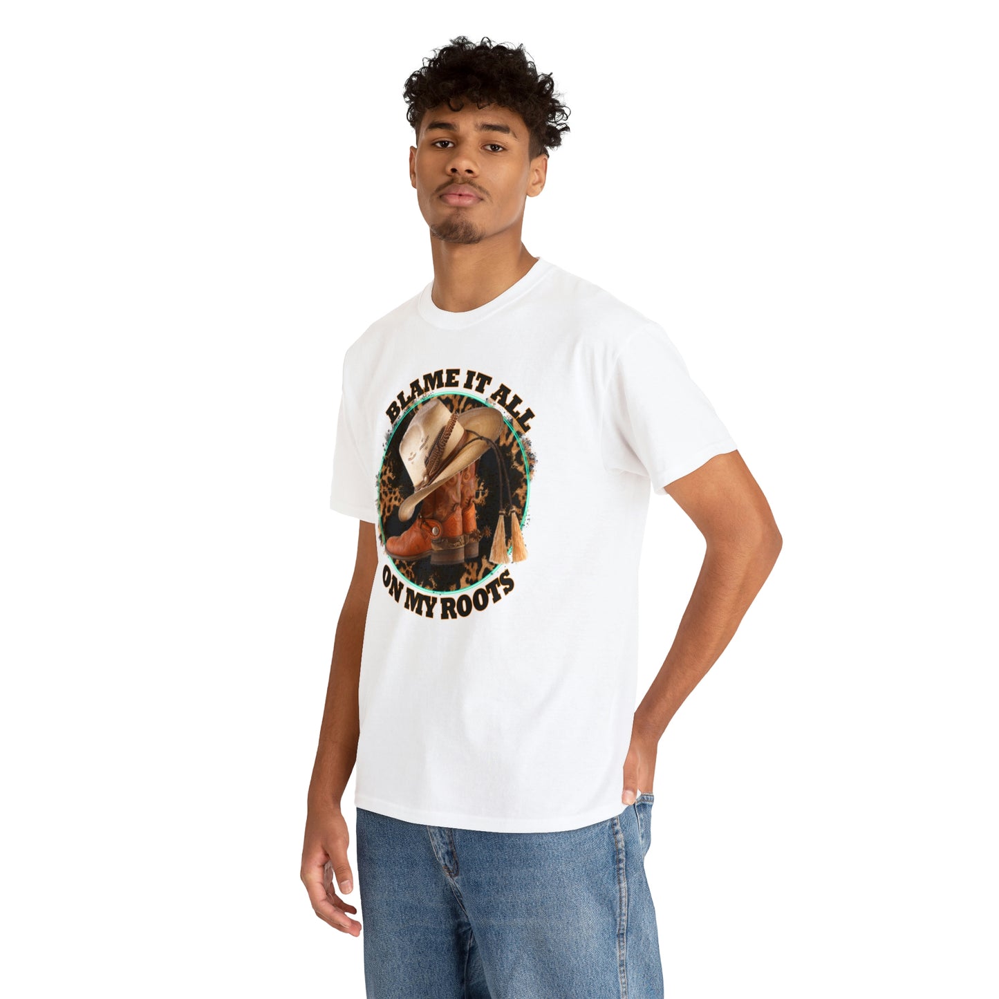 Blame it all on my roots Coastal Cowgirl Unisex Heavy Cotton Tee