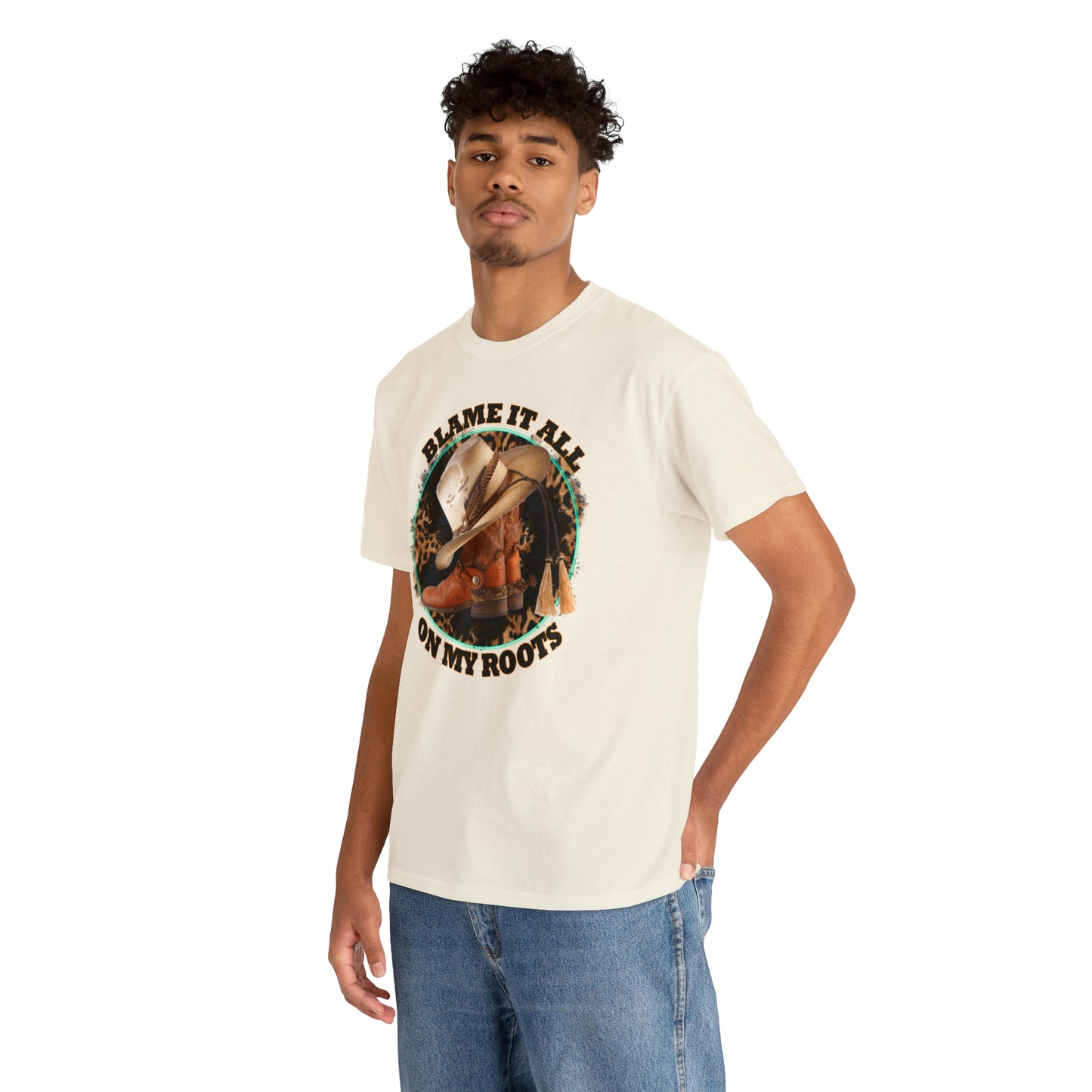 Blame it all on my roots Coastal Cowgirl Unisex Heavy Cotton Tee