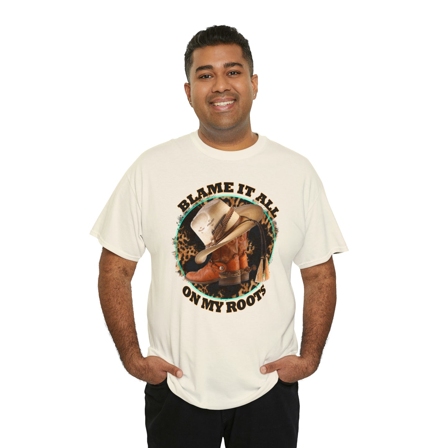 Blame it all on my roots Coastal Cowgirl Unisex Heavy Cotton Tee