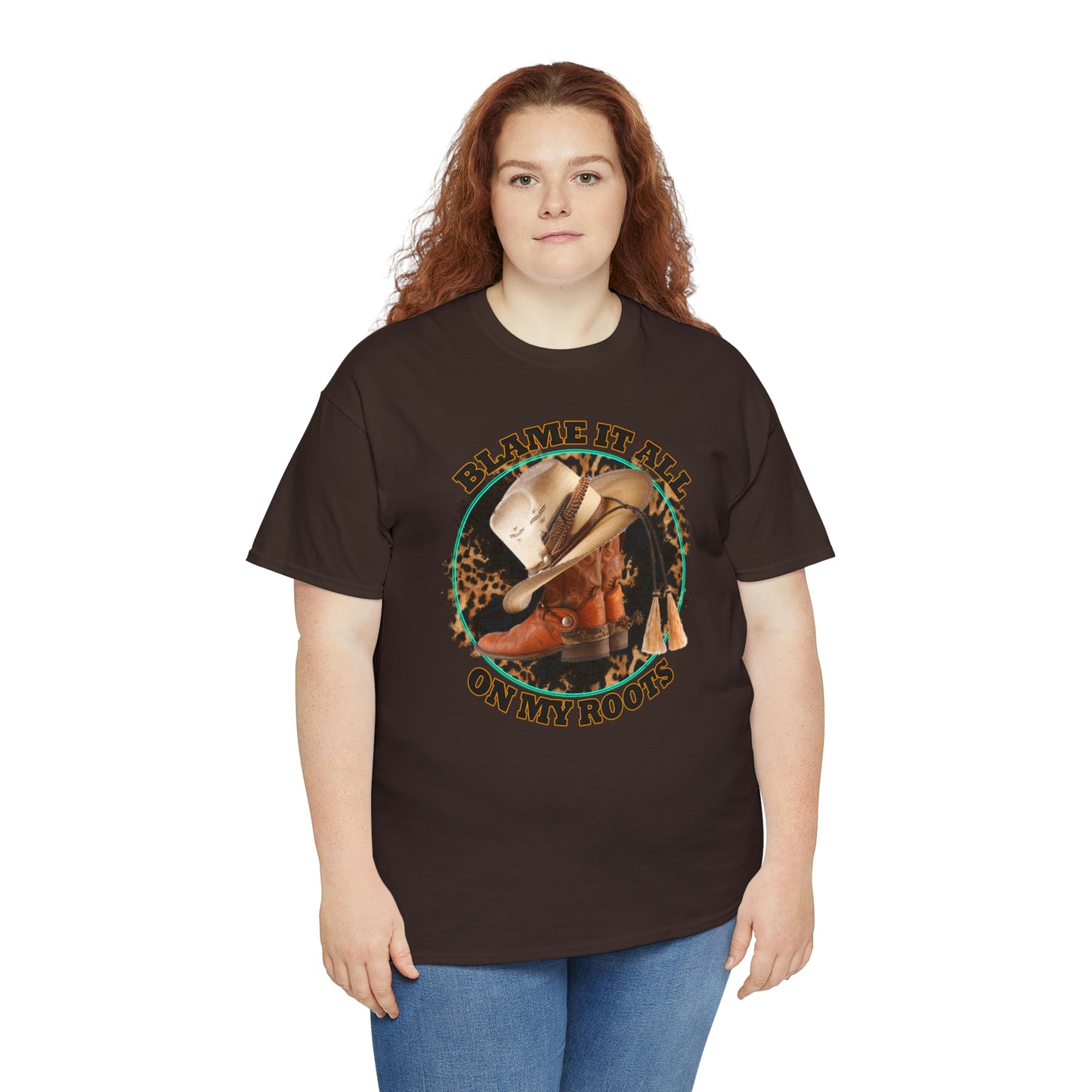 Blame it all on my roots Coastal Cowgirl Unisex Heavy Cotton Tee