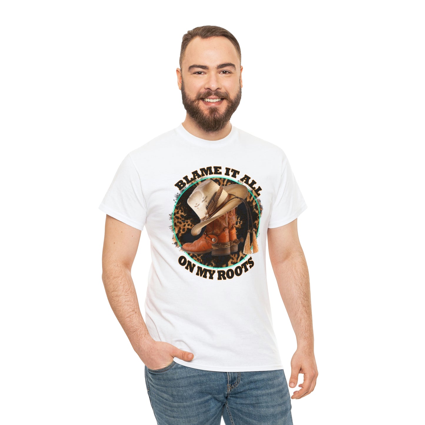 Blame it all on my roots Coastal Cowgirl Unisex Heavy Cotton Tee